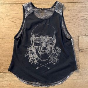 Black Skull Tank Top - Small